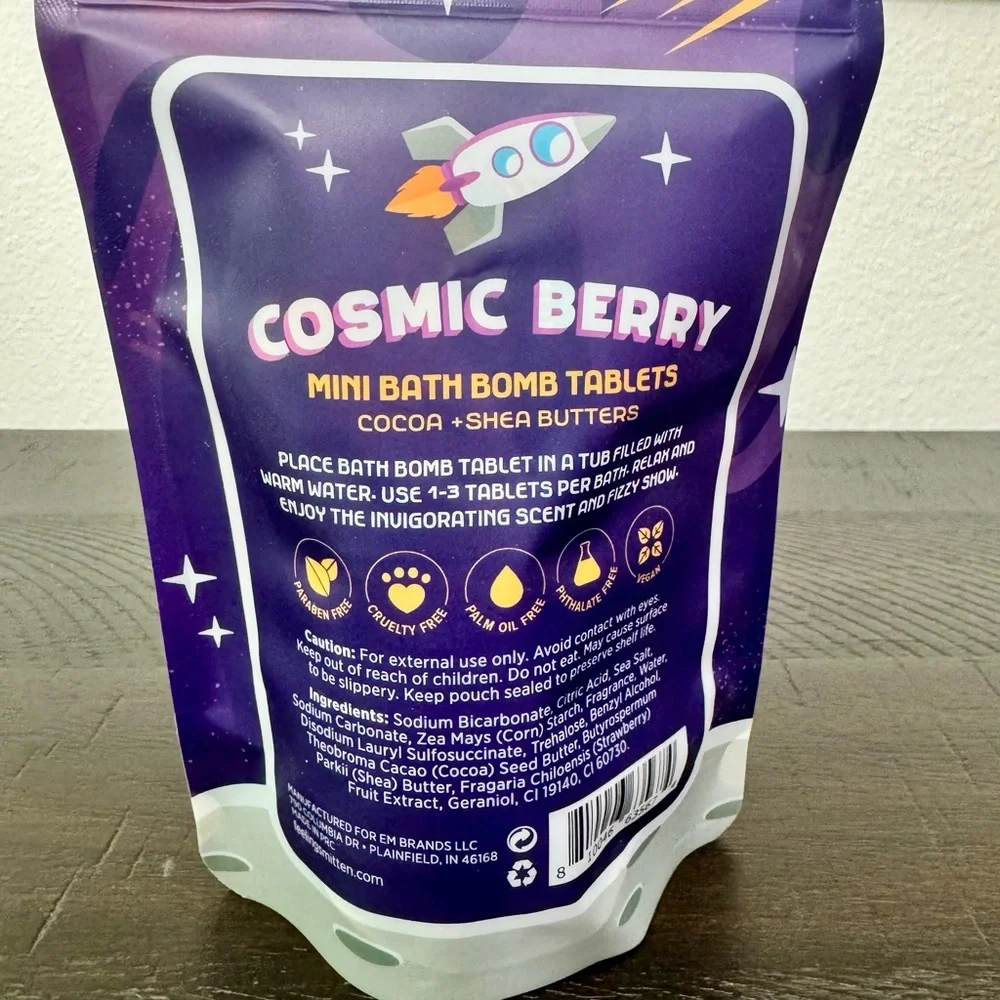 Cosmic Berry Mini Bath Bomb Tablets — Purple Shea Butters Fizzy and‎ Scented